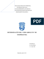 Determinación Del Cero Absoluto de La Temperatura