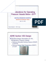 Considerations For Operating Pressure Vessels Below - 20°F PDF