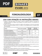 07 - FONOAUDIOLOGIA Prova Enade PDF