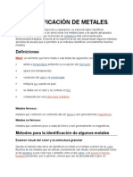 Identificación de Metales