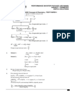 Performance Booster Package (Jee Mains) Subject: Chemistry Hints & Solutions TOPIC: BASIC Concept of Chemistry TEST PAPER-1