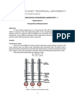 Mech 220 Mechanical Engineering Laboratory - I Experiment C Temperature Measurement