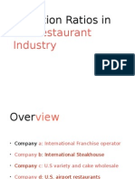 Valuation Ratios in The: Restaurant Industry