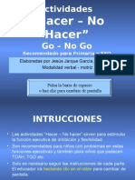 Actividades Hacer No Hacer