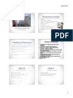 Childhood Depression Presentation Outline