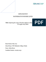 Mathematics HL IB IA Example