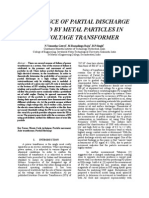 Occurrence of Partial Discharge Induced by Metal Particles in High Voltage Transformer