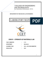 Strength of Materials Lab PDF