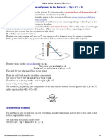 Equations of Planes in The Form Ax + by + CZ D