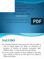 INFORME DISTRITO 3 VILLAVICENCIOMETA Diciembre 2009