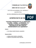 Anteproyecto - Carretera San Ignacio - Cajamarca