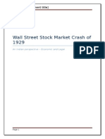 Wall Street Stock Market Crash of 1929 