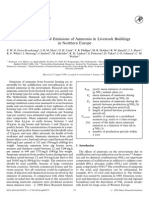 Concentrations and Emissions of Ammonia in Livestock Buildings in Northern Europe