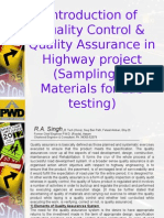 Introduction of Quality Control & Quality Assurance in Highway Project (Sampling of Materials For Lab Testing)