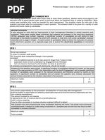 Audit and Assurance June 2011 Marks Plan