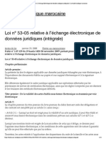 Loi N° 53-05 Relative À L'échange Électronique de Données Juridiques (Intégrale) - L'actualité Juridique Marocaine