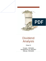 Dividend Analysis: Group 14 Praveen - Pgp14056 Praveenkumar J R-Pgp14057 Rithuraj - Pgp14058