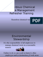 Chemical Waste Management Refresher Training