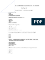 Multiple Choice Questions On Banking, Finance and Economy Test Paper-5