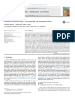 Additive Manufacturing A Framework For Implementation