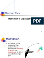 Section Five: Motivation in Organizations