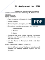 Assignment For BSN 1A and 1C