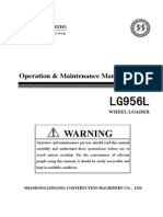 Shandong Lingong Wheel Loader LG956l Operation & Maintenance Manual Final 10.3.23