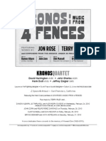 Kronos: Music From 4 Fences - PROGRAM