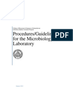 Procedures/Guidelines For The Microbiology Laboratory