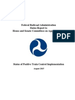 2015 08 Federal Railroad Administration Positive Train Control Status Report