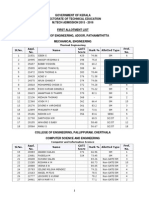 Mtech 2015 First Allotment List