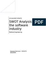 SWOT Analysis in The Software Industry