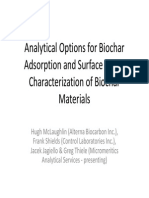 Analytical Options For BioChar Adsorption and Surface Area Characterization of Biochar Materials PPT 2012