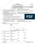 P - 3Y - Test Paper - Motion in 2 Dimension.