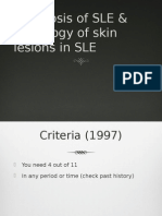 Diagnosis of SLE & Pathology of Skin Lesions in SLE