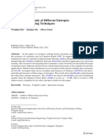 A Comparative Study of Different Entropies For Spectrum Sensing Techniques