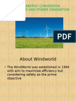 Wind Energy Conversion Technology and Power Generation