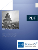 Some Terms in Income Tax Clarified