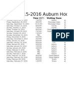 15-16 Au Hockey Schedule