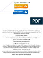 Project On Mutual Fund PDF