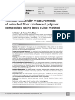 Thermal Diffusivity Measurements of Selected Fiber Reinforced Polymer Composites Using Heat Pulse Method