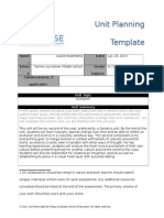 Middle School Science Unit Plan