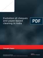 Evolution of Cheques and Paper Based Clearing in India