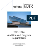 Music: 2015-2016 Audition and Program Requirements