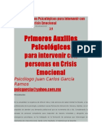 Rimeros Auxilios Psicológicos para Intervenir Con Personas en Crisis