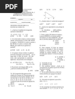 Examen de Diagnostico Tercer Grado de Secundaria