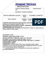 Esophageal Varices: Medication History