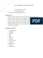 Experiment 2: Gravimetric Analysis in Solution