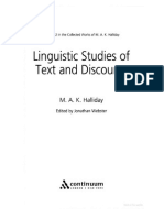 Halliday-Linguistic Studies of Text and Discourse