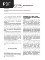 Levosimendan and Low Cardiac Output Syndrome. Does Mortality Really Decrease?